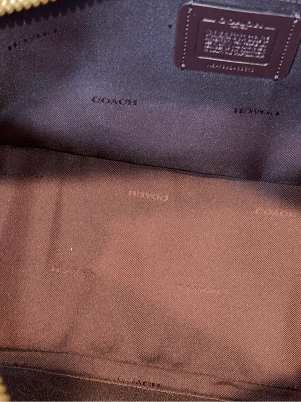 Coach Dreamer 36 Colorblock Suede Cream and Tan Satchel Bag - Picture 10 of 14